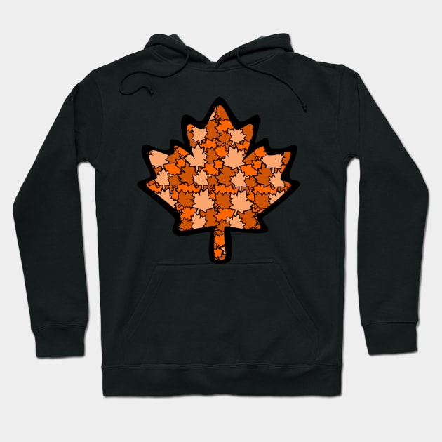 Canadian Maple Leaf - Autumn Crush Hoodie by GR8DZINE